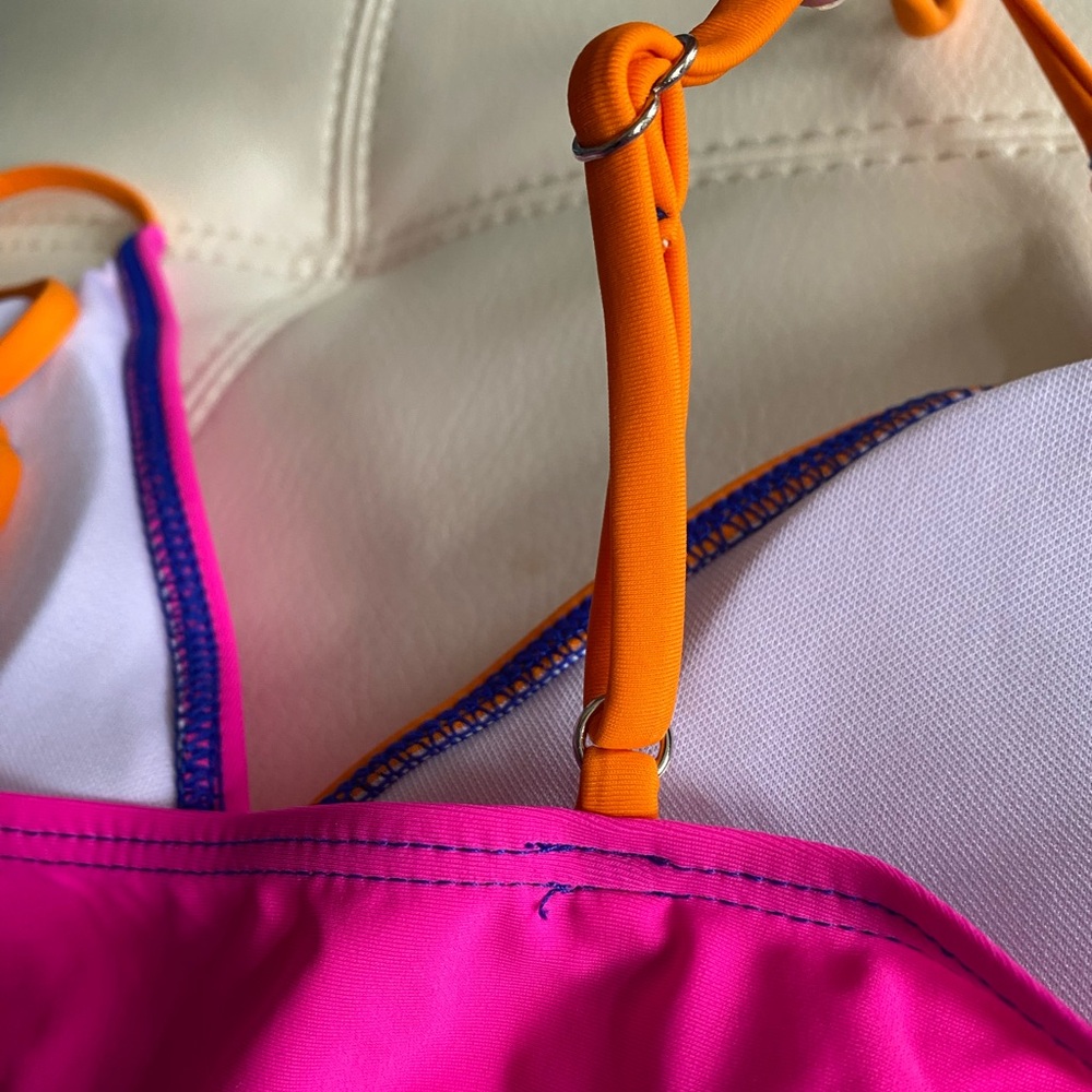 NWT Neon Color Block Bikini - Picture 6 of 8